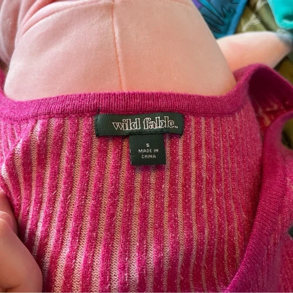 Wild Fable Pink Knitted Crop Tank Top - Picture 4 of 4